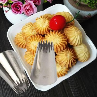 Duză de glazură extra mare din oțel inoxidabil, 9FT, pentru tort, cremă, fondant, tuburi, instrumente de decorare a torturilor