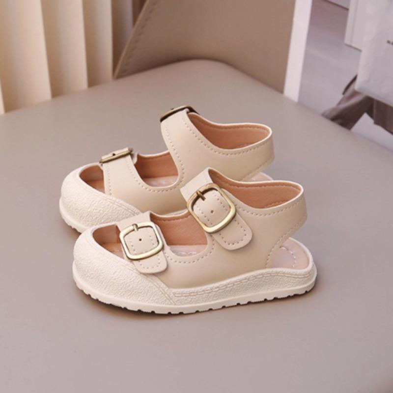 

Summer Toddler Boys Closed Toe Sandals, Soft Sole Anti-kid Walking Beach Shoes 26 бежевий