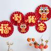 Traditional Chinese Paper Fan Flowers Folding Spring Festival Supplies  Celebration Party Decor