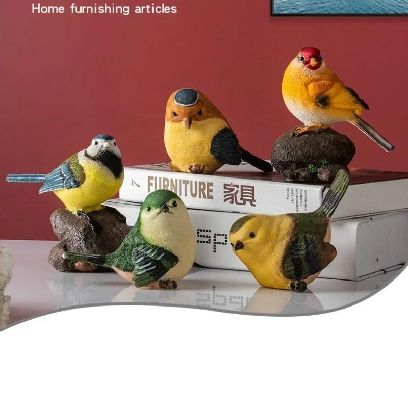 Garden Bird Figurines Outdoor Ornaments The Yard Art Resin Gifts Sculptures Home Decoration.