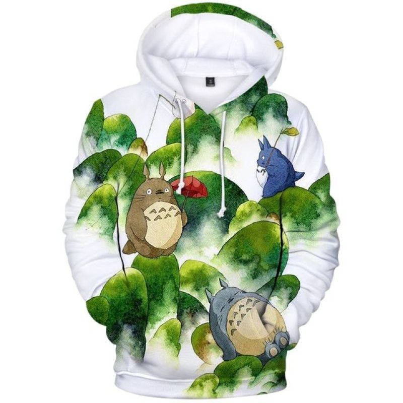 Hot Hoodies Sales Fashion Mens 3d Anime Totoro Printing Pullover Autumn Leisure Men Trendy Streetwear High Quality Sweatshirts