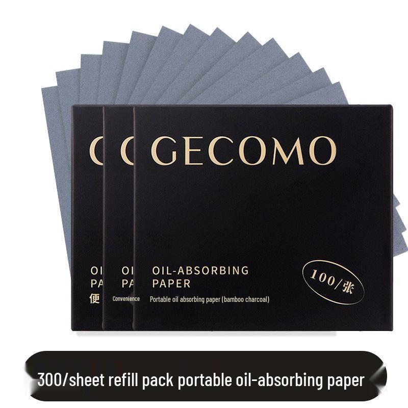 GECOMO Puf Ayna Yağ Emici Kağıt: Taşınabilir, Uzun Süre Kalıcı Bambu Kömürü, Erkek ve Kadınlar İçin, Yağ Kontrolü Makyaj Tazeleme.