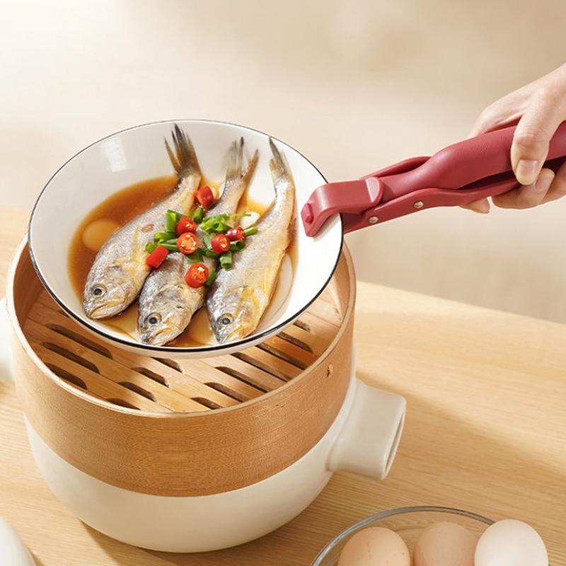 Anti-Scald Clip Silicone Kitchen Anti Scald Plate Bowl Dish Pot Holder Anti-Hot Clip Lifter Kitchen Accessories Gadget