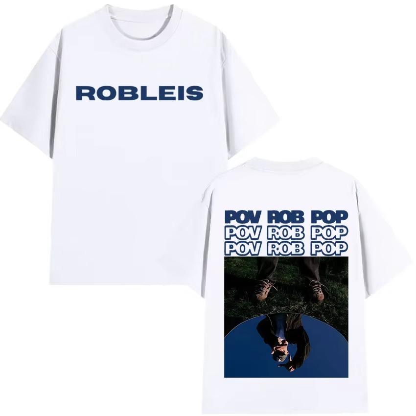 Singer Robleis Pop Music Graphics 2026 Spring Summer Hip Hop Unisex Fashion Tshirts Casual Pure Cotton Gothic Streetwear