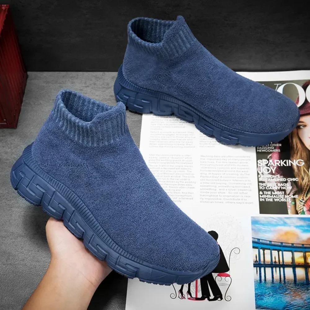 Womens Sneakers Casual Shoes New Slip-On High Tops Women Sneakers Brand Fashion Breathable Men City Leisure Sock Shoes Female