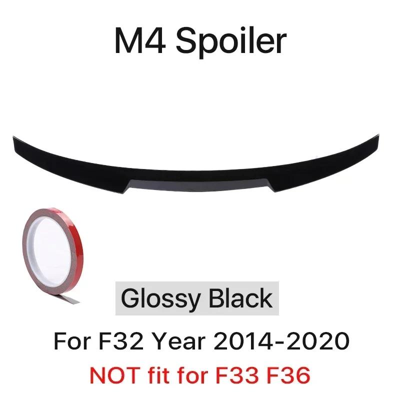 For BMW 4 Series F32 F33 F36 2014-2020 M Performance Spoiler Carbon Fiber Rear Trunk Spoiler M4 PSM Style Wing Auto Accessories F32 black M4 spoiler