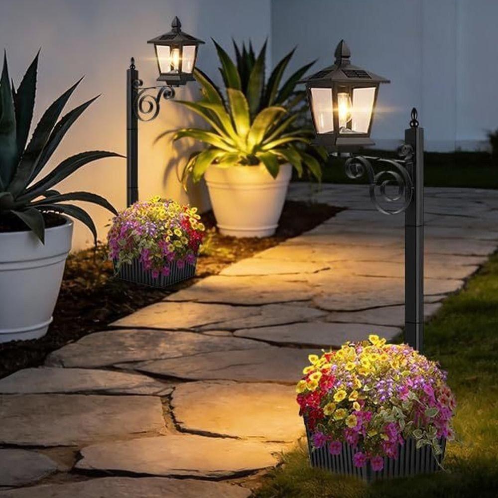 Waterproof Solar Post Lamp Solar Powered Pathway Garden Light Gifts Planter Lamp  Garden Decor