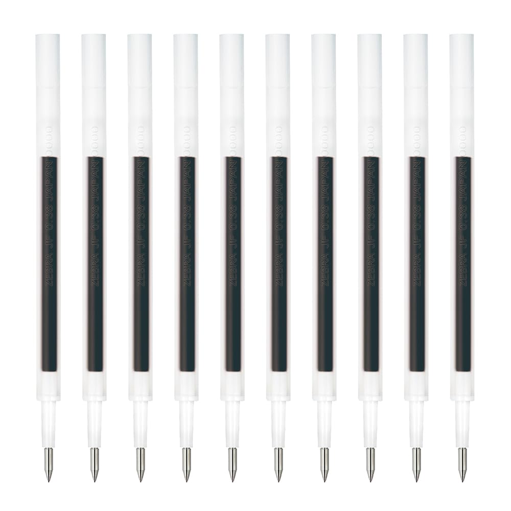 

Гелевый стержень для шариковой ручки Zebra Sarasanano, черный, 10 шт. JF-0.38 B-RJF38-BK