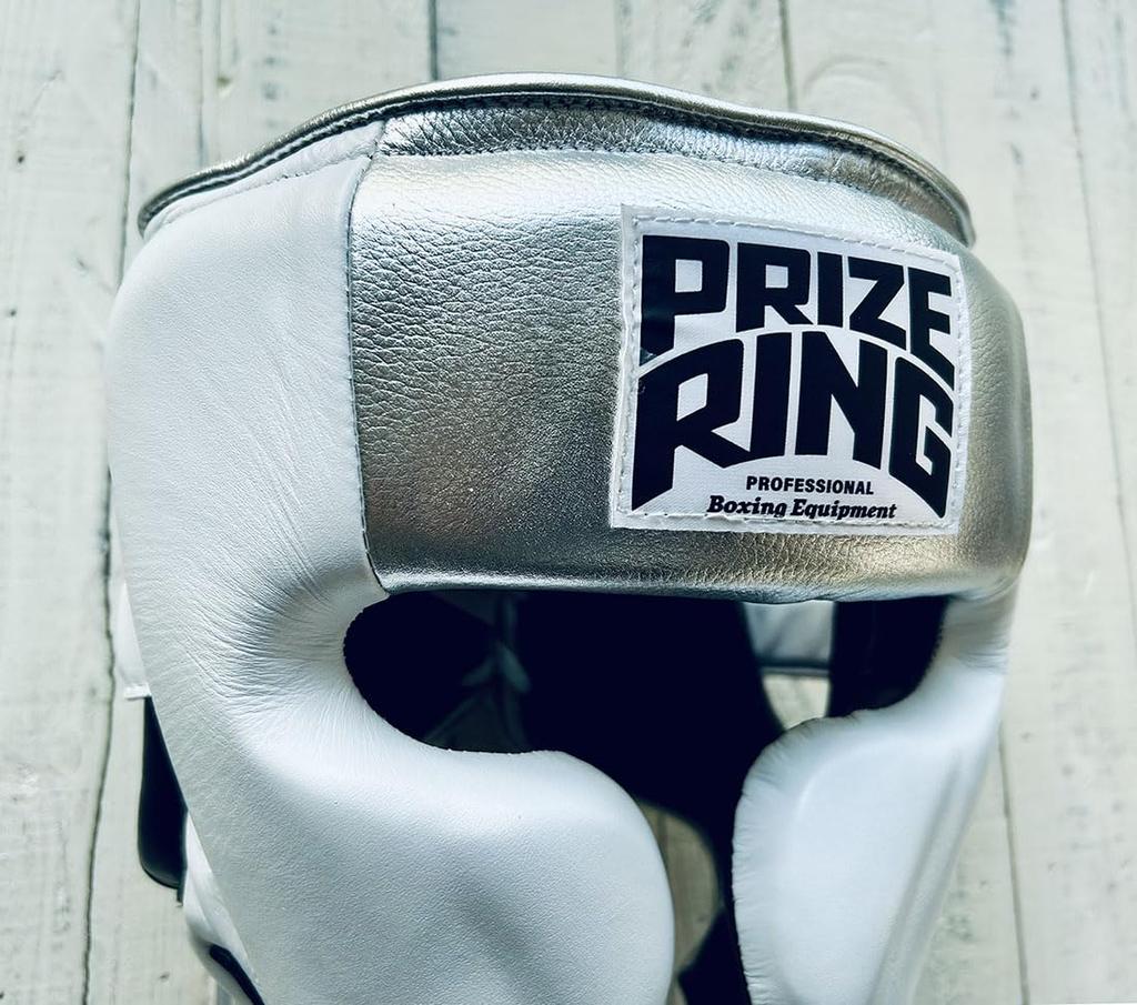 PRIZE RING Headgear L Size "Pro-training" White/Silver
