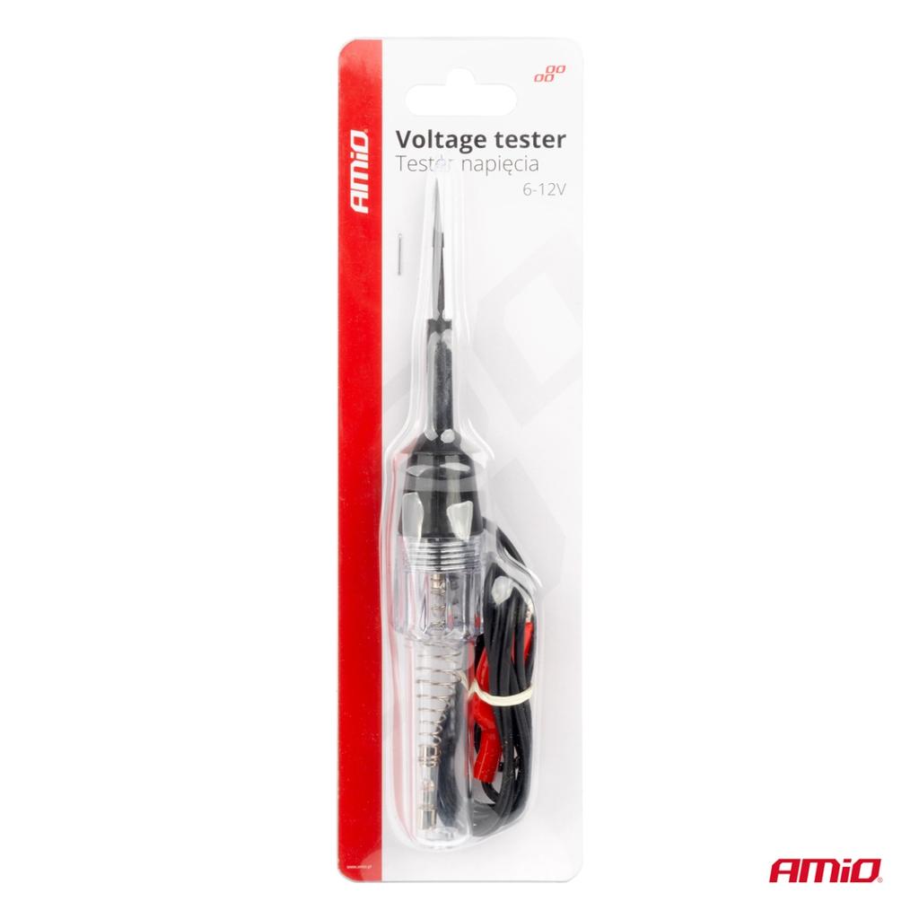 Car voltage tester with crocodile clamp 6-12V AMIO-04272