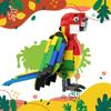 MOC Parrot Building Blocks Set, 162Pcs Colorful Bird Model, Educational STEM Construction Toy Desktop Decoration