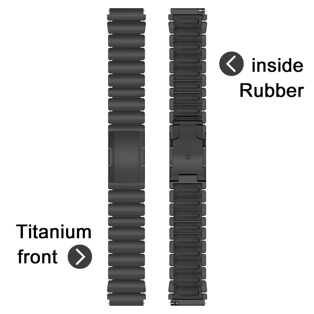 22mm Titanium Metal Band for Huawei Watch GT6Pro GT6 GT5/4 46mm Ultimate Luxury Rubber Strap For Amazfit Watch Balance Active 2