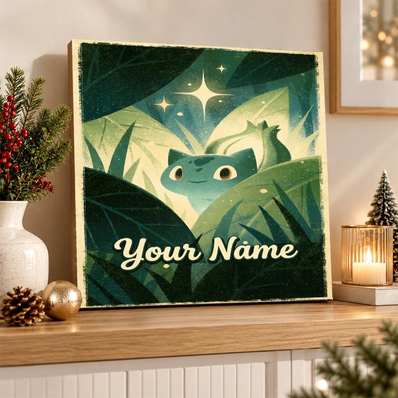 Bulbasaur Custom Name Diamond Painting Personalized 5D Full Drill DIY Diamond Art Home Decor