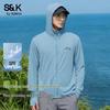 Baleno Men's S&K Ice-Feel Sun Protection Hooded Jacket