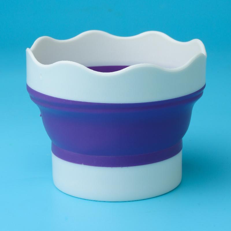 Silicone Folding Bucket For Manicure Washing Painting Brush Bucket Watercolor Drawing Bucket Tools Portable Pen Washing Cup