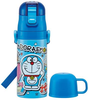 Láhev na vodu z nerezové oceli Přímé pití 420 ml Hrnek na pití 350 ml Nálepka Doraemon Lehký typ Dívčí Typ s malou kapacitou Láhev na vodu