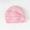 Winter Angora Wool Knitted Beanie for Elegant Ladies Custom Warm Skull Hats With Pearls Middle-Aged Women Rabbit Wool Hats