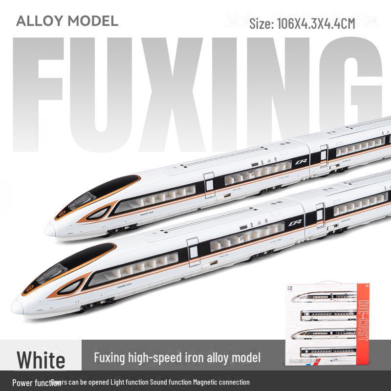 

Модель поїзда зі сплаву високошвидкісної залізниці Fuxing - іграшка-симулятор для збирання для хлопчиків