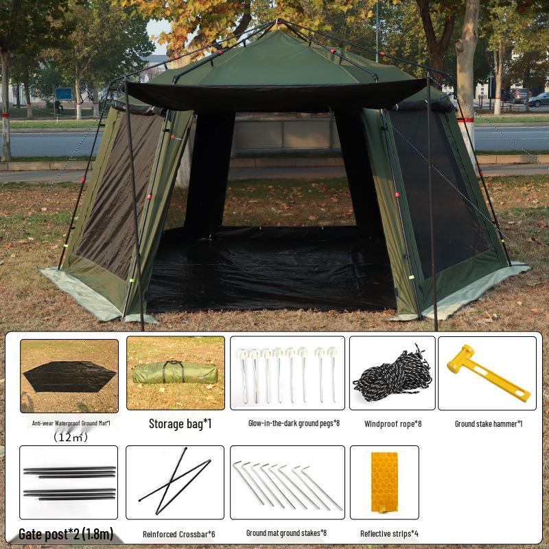Portable 12m² Rain & Sunproof Wind-Resistant Floor-to-Ceiling Window Camping Equipment