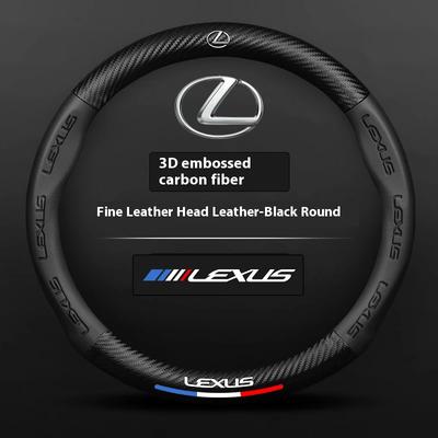 Car Carbon Fiber Steering Wheel Cover For F Sport ES200 ES300 RX300 LS500h GS300 IS300 CT200h NX300 UX300 LX570 GX460 HS