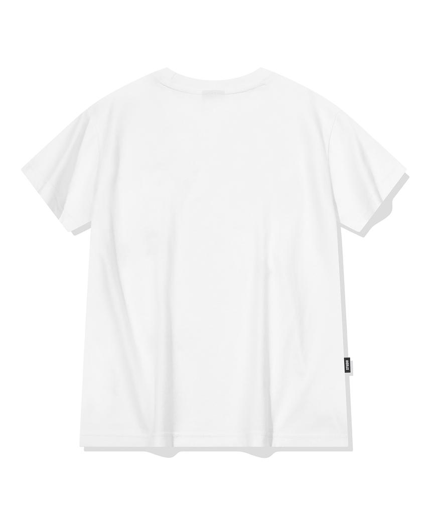 CPGN STUDIO Mushroom Stitch Crop Short Sleeve Tee White