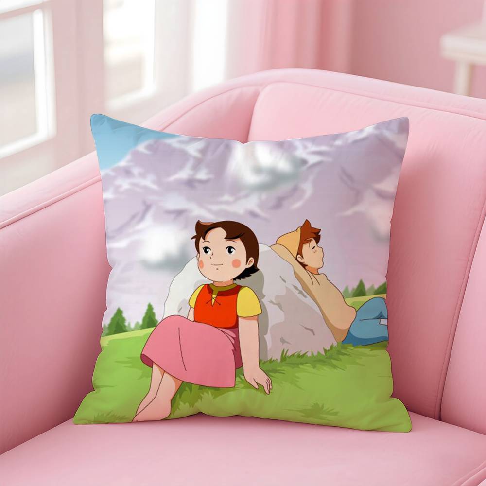 Liebevoller Film Heidi Peter Kissenbezug Komfort Sofa Bett Seidig Elegant Unsichtbarer Reißverschluss Kundenspezifischer Dekorativer Kissenbezug