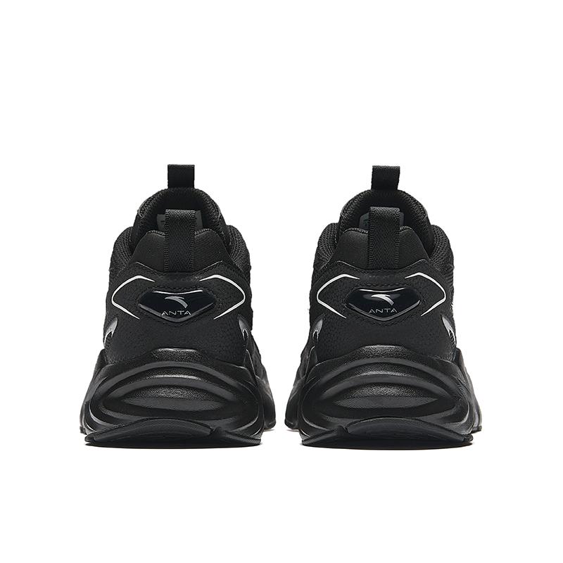 New Anta Running Collection Non slip Wear resistant Shock Absorption Low Top Casual Running Shoes Men's Black Silver 912435516-4