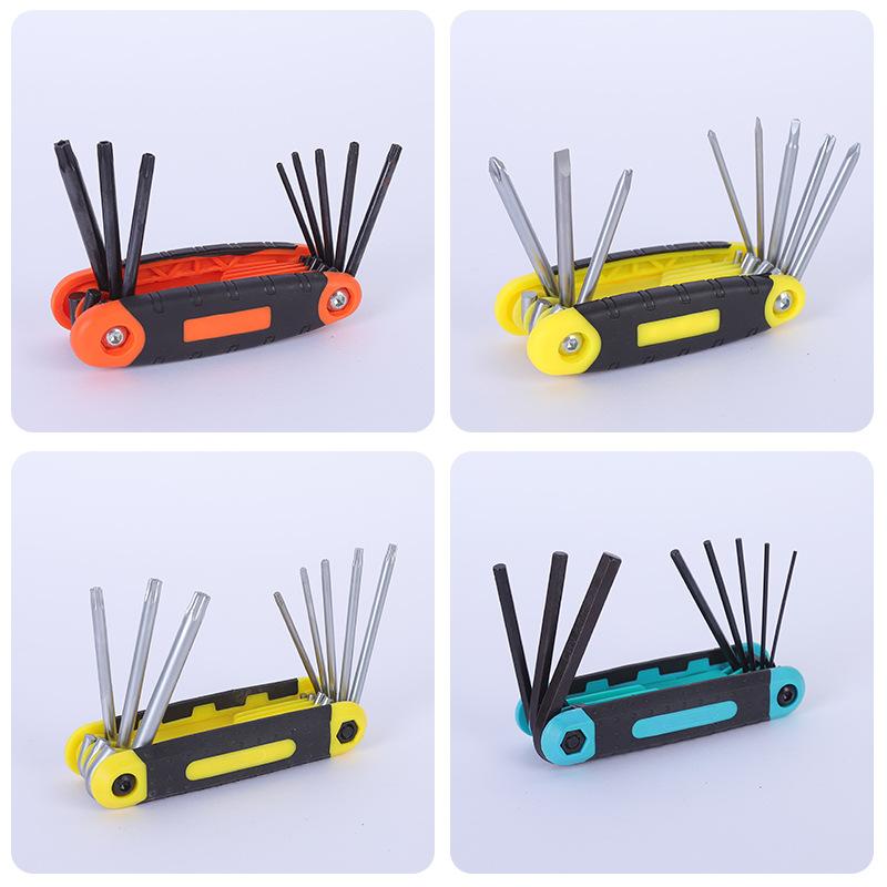 Xiaomi HOMEFISH 8 in 1 Foldable Hex Key Set Allen Wrench Rustproof High Hardness Hexagon Wrench Kit for Home Repair