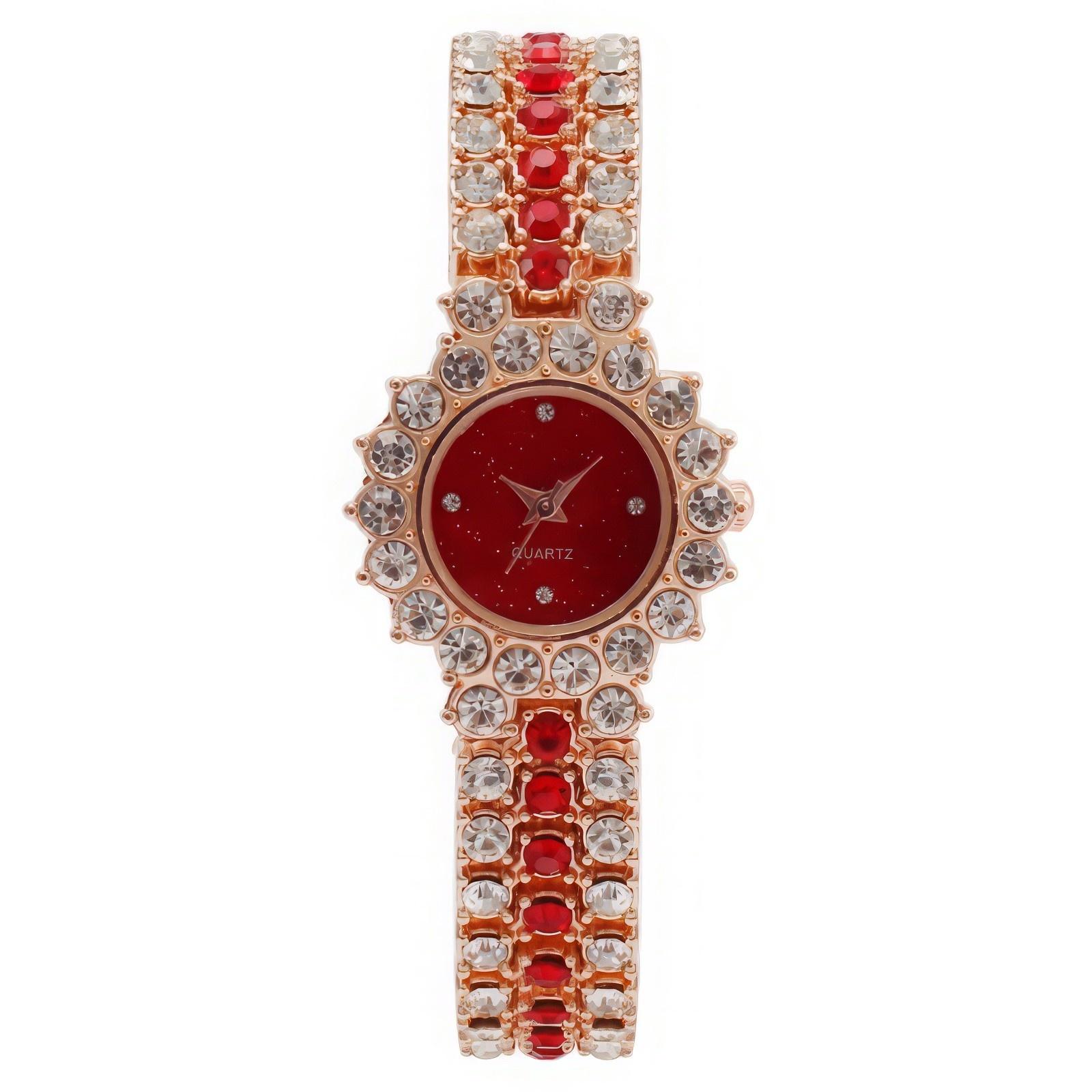 

Женские модные кожаные часы One Size красный