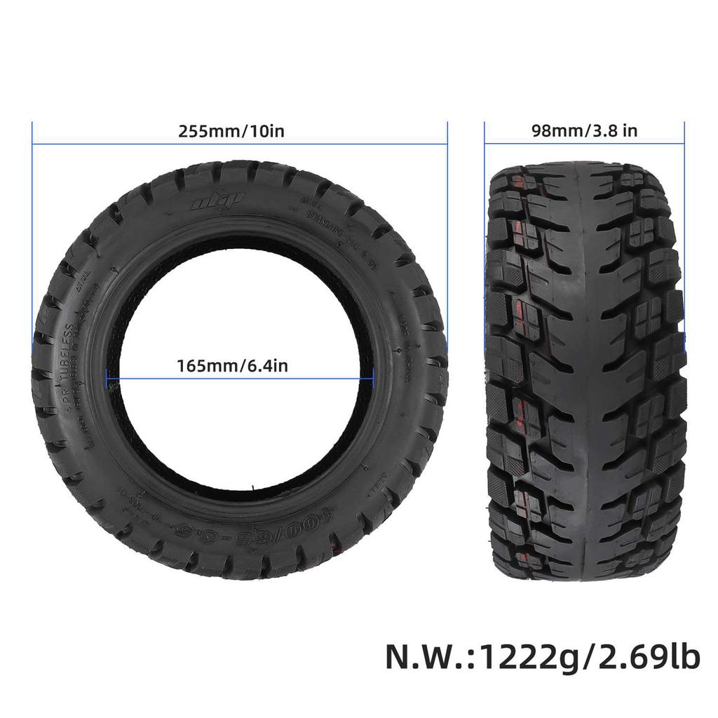 Ulip 100 65 6.5 Off Road Tire Electric Scooters Vacuum Tire with 90 65 6.5 Thickened Angle Valve Inner Tire Replacement