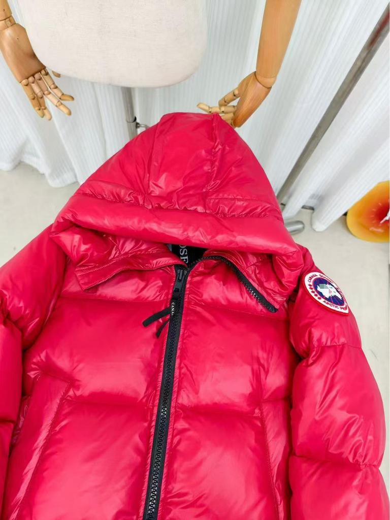2025 Unisex Canada Goose Błyszcząca Kurtka Puchowa Puffer z Kapturem, Czarna - Ciepła i Luźny Krój