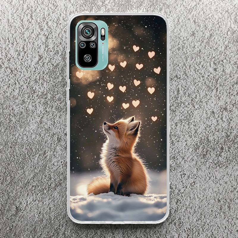 

Animal Fox Print Soft Case for Xiaomi Redmi Note 14 13 12S 11S Phone Shell 10 Pro Plus 11E 11T 12 11 10S 5G Cover Redmi Note 10(10S)