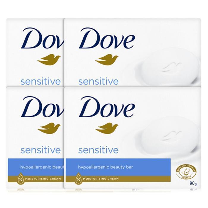 Dove Sensitive Bar Soap Beauty Bar Face Soap Bath Soap 90g x 4 (30467530)