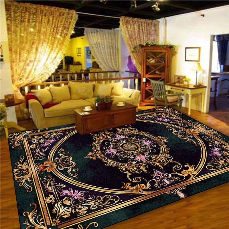 European Light Luxury Carpet Living Room 200x300cm Rug Large Size Decoration Bedroom Carpet Washable Entrance Floor Mat Non-slip