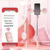 2025 Portable Bluetooth Selfie Stick with Adjustable Phone Holder and Floor Stand for Travel and Live Streaming