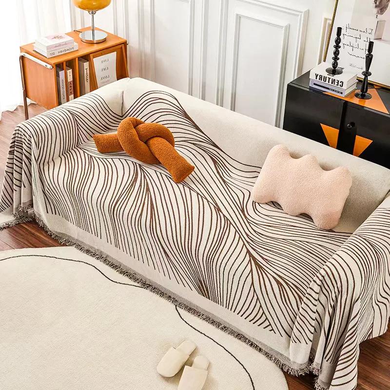 Universal Four Seasons Chenille Sofa Cover Slipcover Ins Style Anti-cat Scratching Double-sided Usable Anti-slip Sofa Cushion