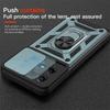 KEYSION Shockproof Case for OPPO Reno 7 4G 7Z 5G 7 Pro Push Pull Camera Protection Ring Stand Phone Back Cover for OPPO F21 Pro 4G 5G