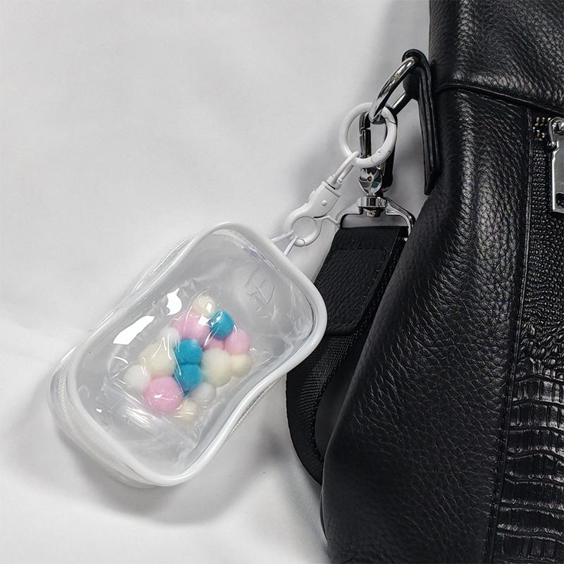 Οθόνη κούκλας Διαφανές κουτί αποθήκευσης Θήκη Mystery Box Τσάντα μπρελόκ Χαριτωμένη οργάνωση κούκλας τσάντας με βελούδινη θήκη για τη σκόνη