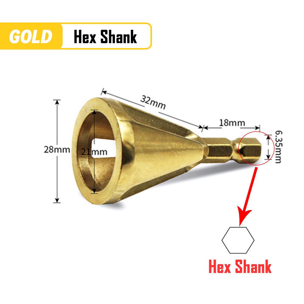 Deburring External Chamfer Tool Metal Hex Triangle Trimming Drill Bit for Stainless Steel Copper Screw Fast Remove Burr Removal