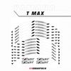 12 Strips Motorcycle Reflective Decals Wheels Moto Rim Stickers Decoration Styling Protection Rim Sticker For YAMAHA T MAX