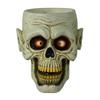 Skull Flower Pot Resin Human Skull Planter Halloween Candy Bowl Gothic Plant Pot for Succulents Home Office Desk Decoration