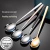 Korean Style Stainless Steel Long Handle Soup & Stirring Spoon