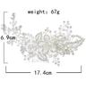 Klassische Silber Diamant Kristall Weiße Perle Haarschmuck Hochzeit Geflochtenes Kopfschmuck Party Damen Schmuck