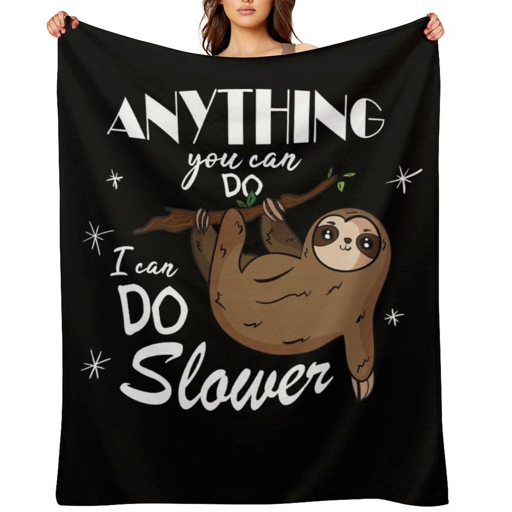 Funny Sloth Lover Gift Throw Blanket Soft Beds Camping Polar Sleeping Bag Blankets