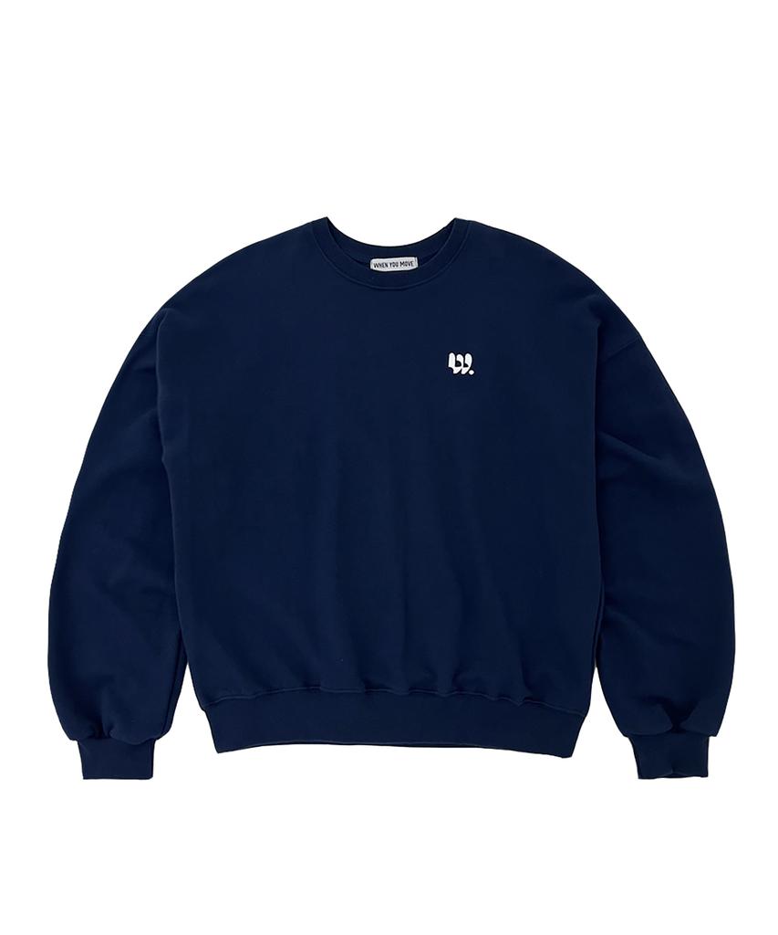 WHEN YOU MOVE Signature Symbol Logo Sweatshirt Navy