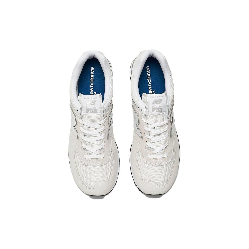 New Balance Comfortable Versatile Classic Durable Breathable Low-Top Running Shoes Men Sneakers Gray White ML574EVW023