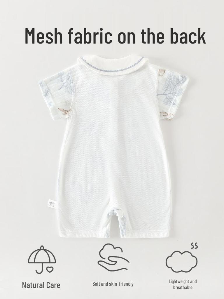 A-Class Summer Unisex Cotton Baby Bodysuit - Thin, Seamless Infant Romper