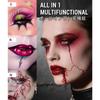 Rossetto nero, perfetto per il trucco di Halloween, rossetto a lunga tenuta, ideale per un look gotico retrò come un vampiro o una strega, a lunga tenuta, impermeabile