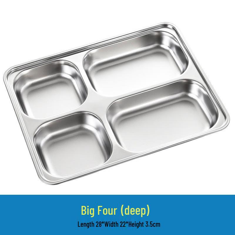 304 Stainless Steel Divided Meal Tray