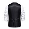 Men'S Retro Lapel Single Breasted Suit Vest Herringbone Ni V-Neck Vest